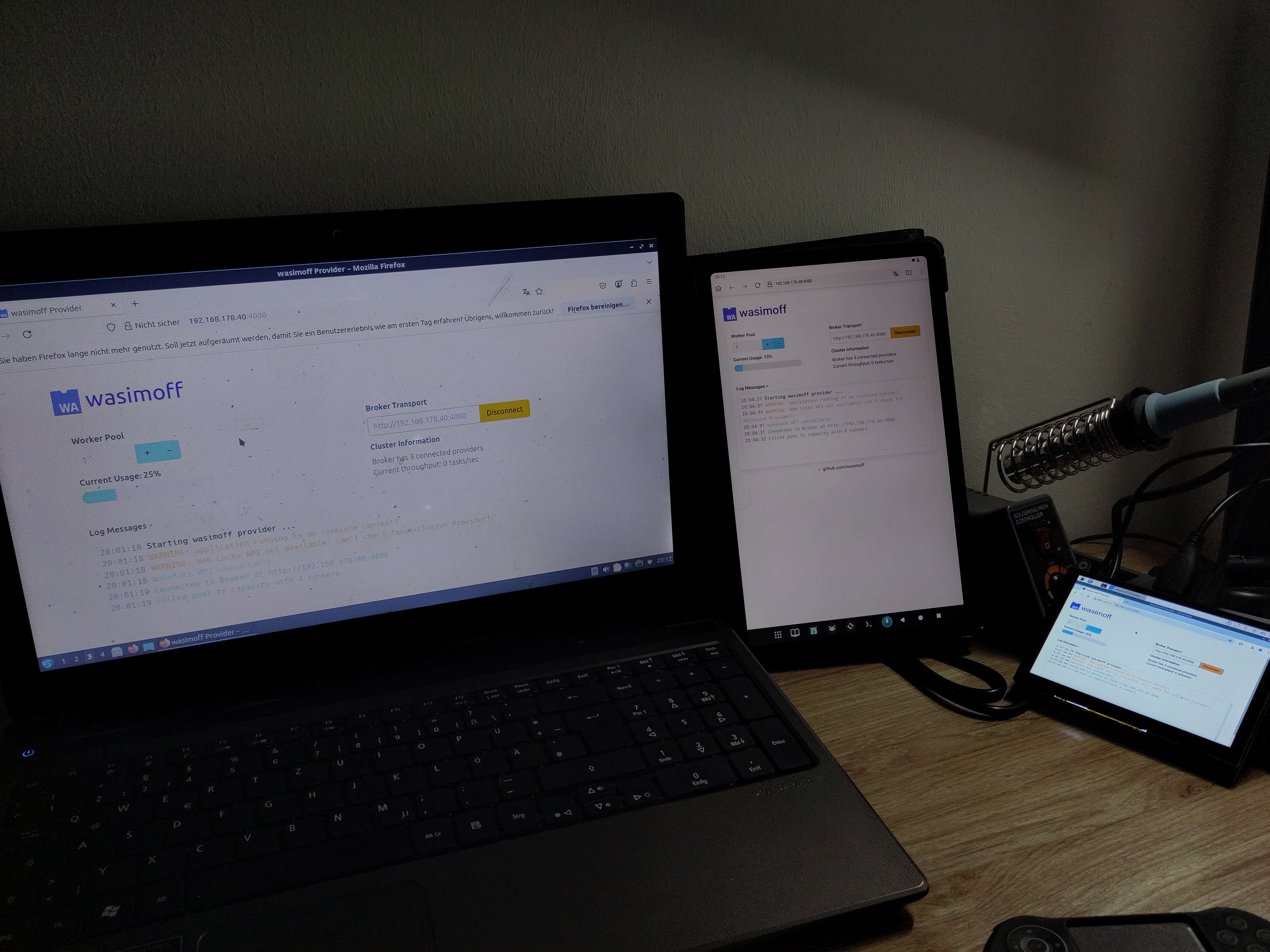 image of heterogeneous devices calculating