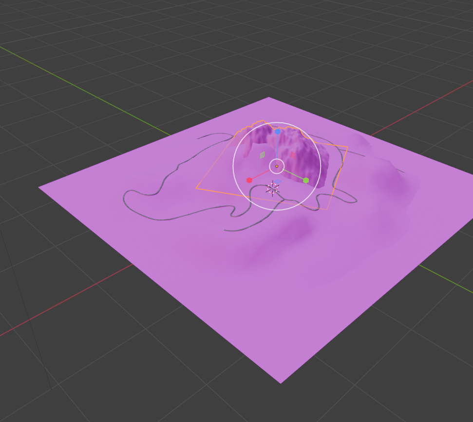 The world in Blender with false colours