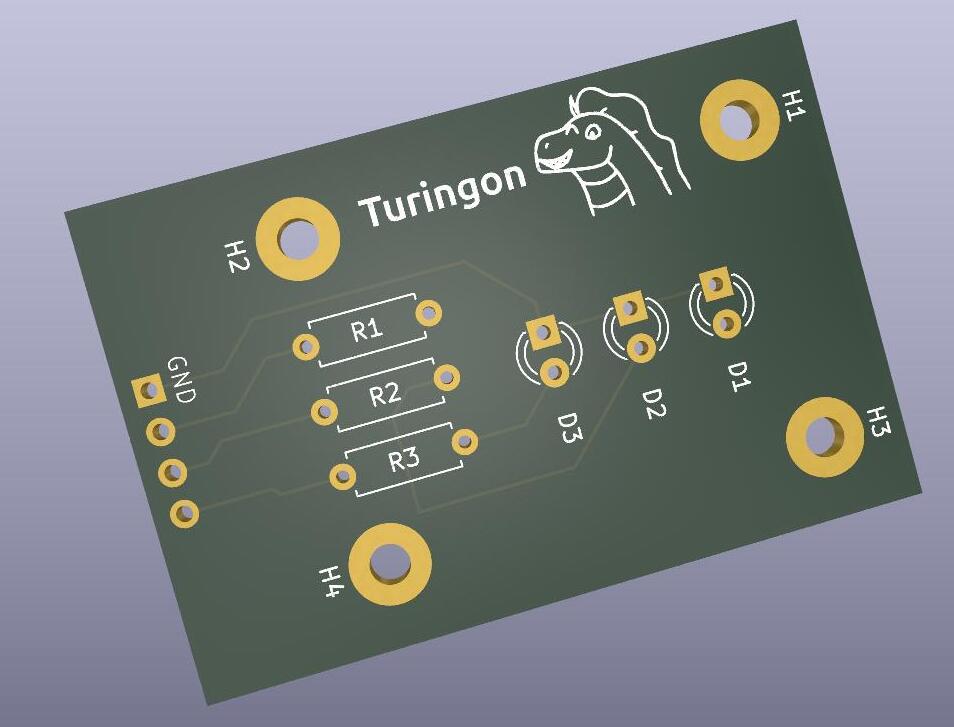 Image of the first PCB I designed